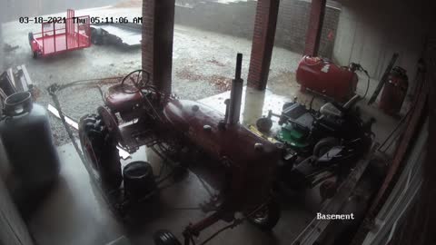 Trailer Tossed Around by Tornado