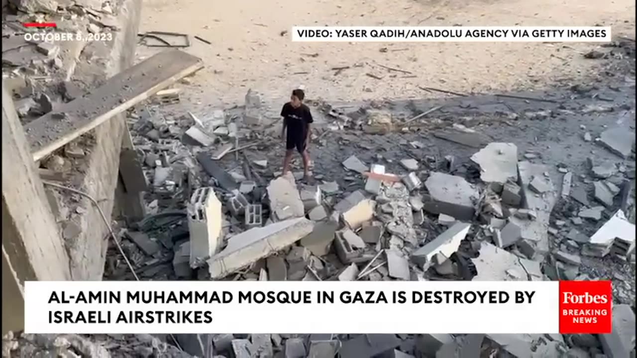 Mosque distroy in Gaza by Israels airstrike