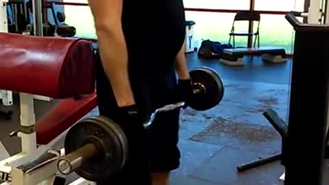 Pronated barbell curl