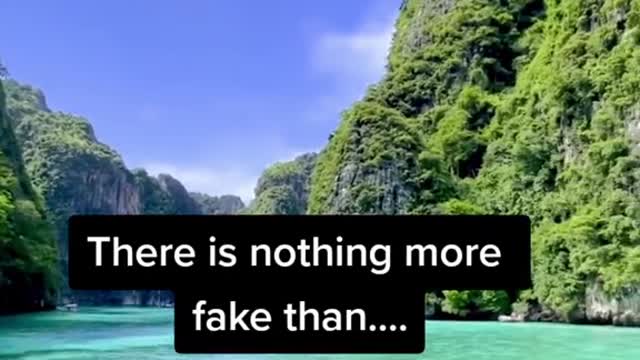 There is Nothing More Fake Than.........