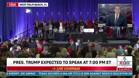 Birthday cake for President Trump delivered to the stage at Club 47 celebration