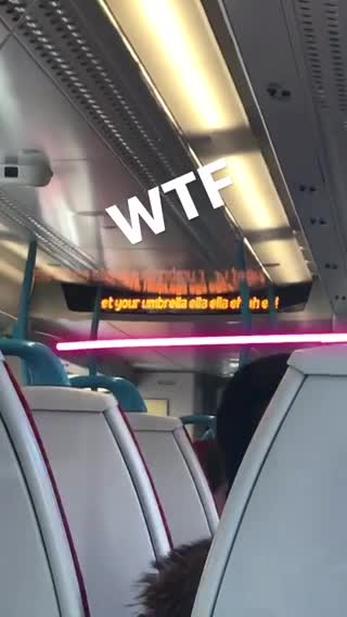 Wtf subway sign says rihanna's umbrella lyrics