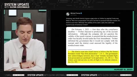 Glenn Greenwald - DOJ Seized Trump's Twitter Data—Put Gag Order on Twitter | SYSTEM UPDATE