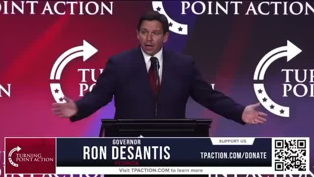 RonDeSantis calls out the Biden regime for the raid of President Trump’s home in Mar-a-Lago.