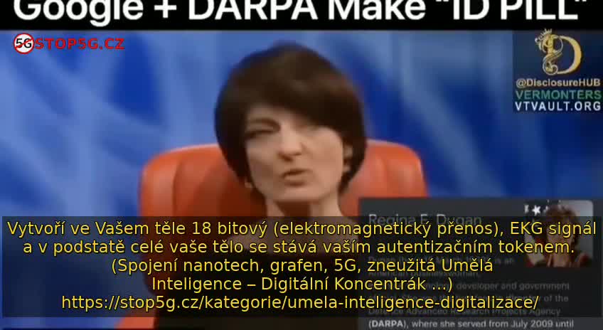DARPA a GOOGLE – ID PILULKA - Autentizační Mikročip a Elektronické Tetování