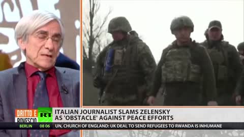 Zelensky è uno dei principali ostacoli al raggiungimento della pace – giornalista italiano afferma che il presidente ucraino è "un personaggio molto pericoloso" sostiene anche che il vero oggetto del conflitto è l'UE