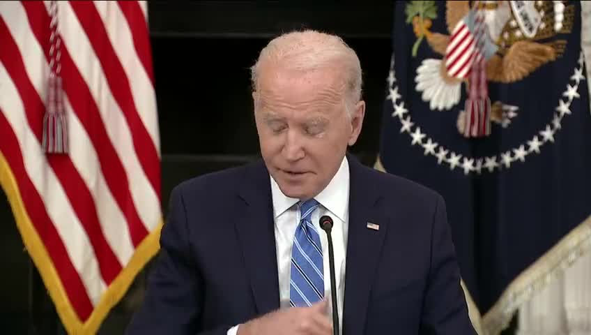 Biden: "One of the reasons for inflation being high as it is, one-third of the reason that inflation is up is the cost of vehicles"