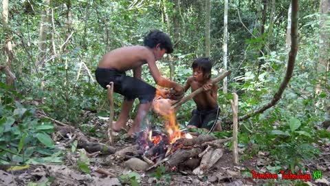 Primitive Technology - Eating delicious