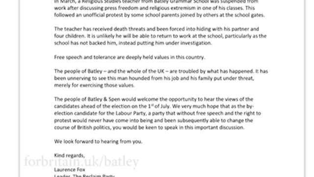 Batley & Spen Update: Other Parties and Sharia