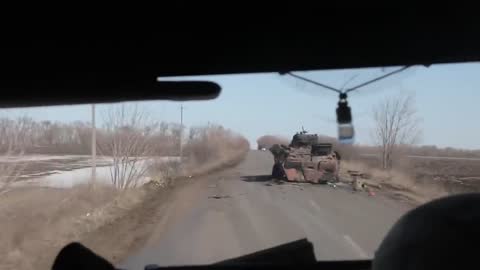 City of Izyum, destroyed Ukrainian equipment