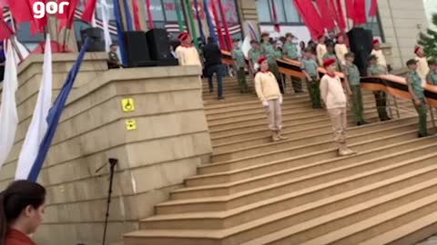 Shromáždění v dagenstánské Machačkale na podporu ruské armády