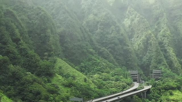 Beautiful drone footage of mountains