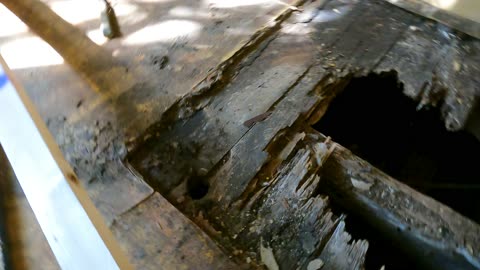 Hole in floor