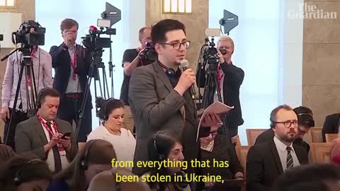 Ukrainian journalist challenges Lavrov on Russia's 'theft' from Ukraine