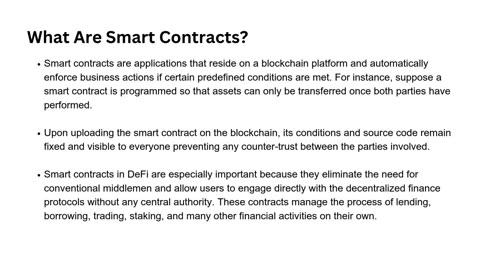 How Do Smart Contracts Work in Decentralized Finance by BlockchainX