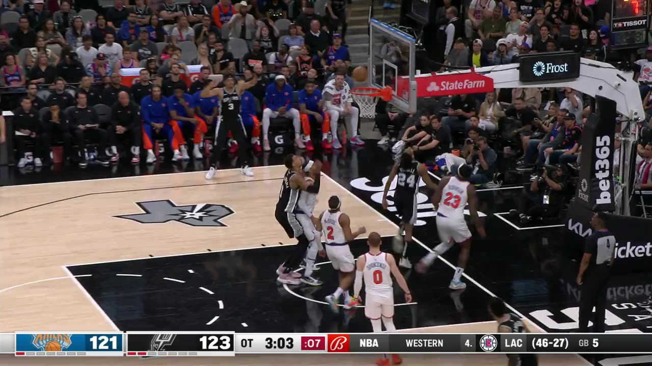 Wembanyama Tips In Buzzer-Beater! Spurs Take OT Lead Over Knicks