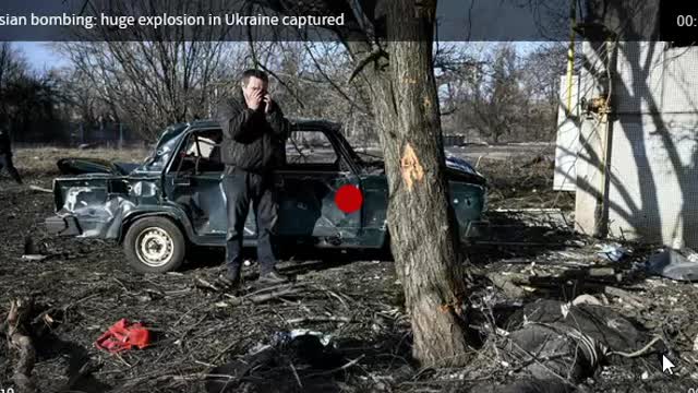 MASSIVE bomb explodes over Ukraine