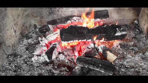 Relax with Fire Burning Video No Loop