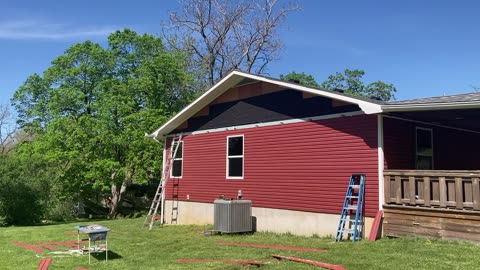 Day 49 South wall siding done