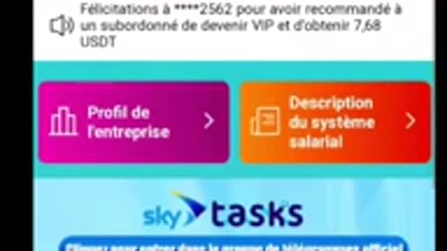 Gagner de l'argent en ligne (skytask)earn money online