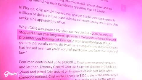 The Slave Princess documentary exposes Charlie Crist.