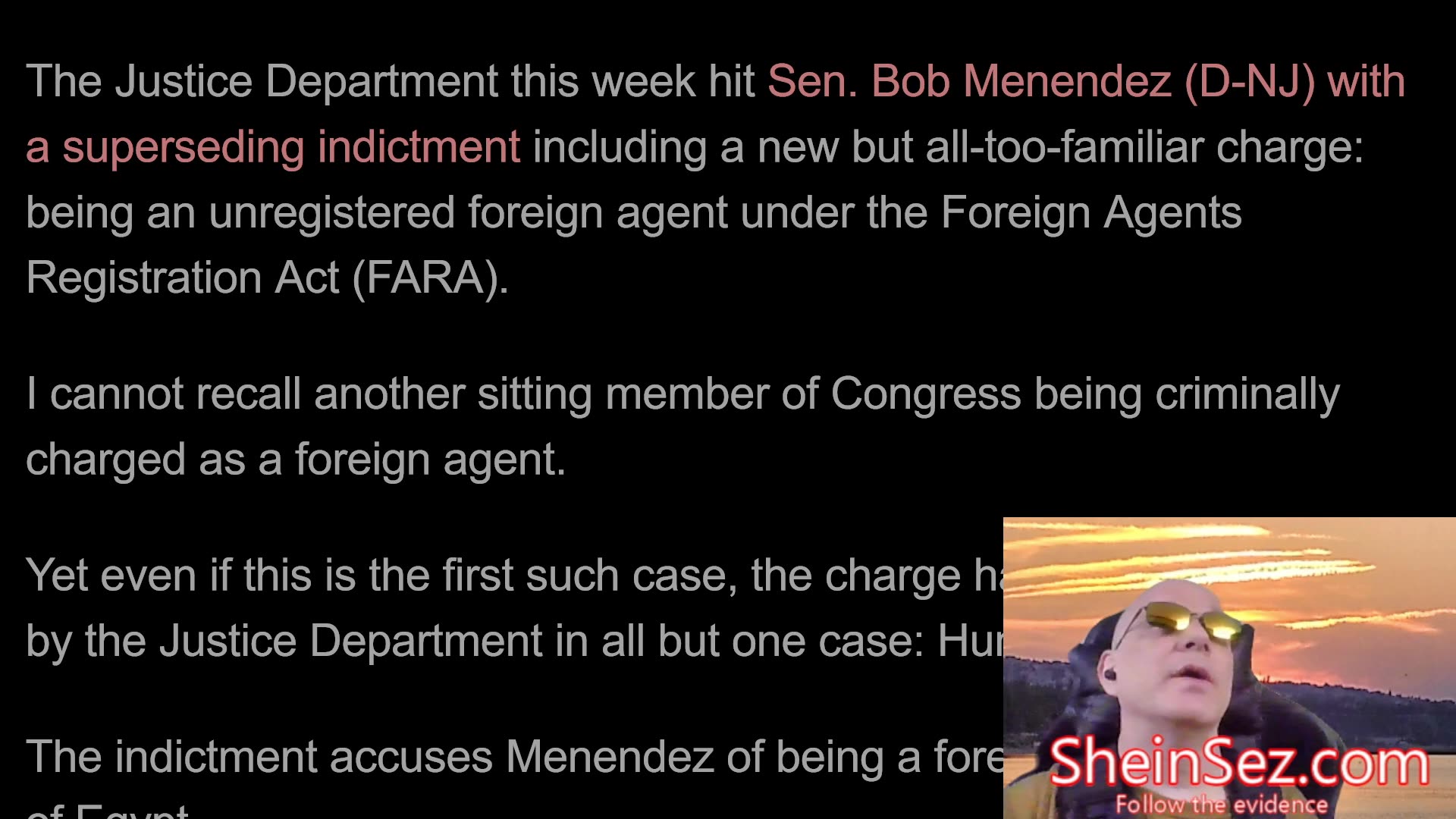 Why does the DOJ only charge people the Dem machine doesnt like as Foreign Agents? -SheinSez 321