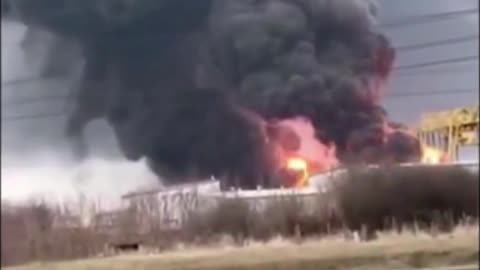 Oil Depot and Refinery Destroyed In The Russia-Ukraine War