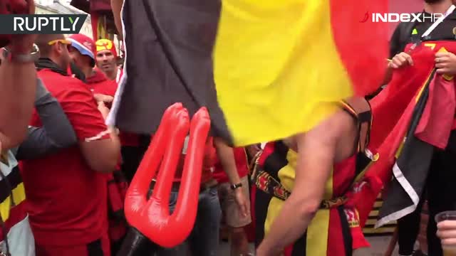 Belgijski navijači prije polufinalne utakmice