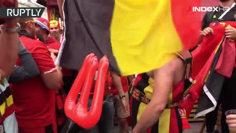 Belgijski navijači prije polufinalne utakmice