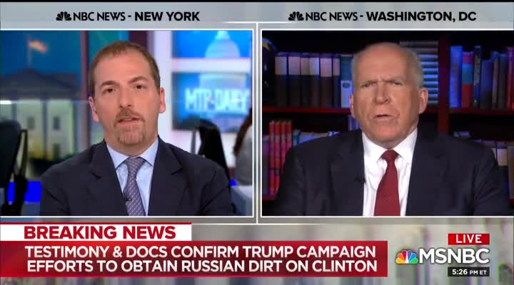 Chuck Todd Flatters Brennan: We Have Your Quote on Trump ‘Treason’ ‘Plastered on Our Wall’