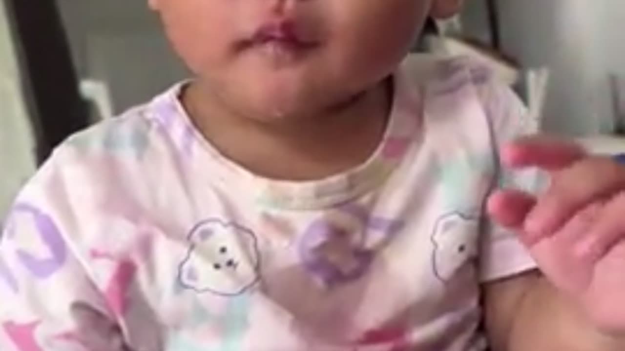 Baby has hilarious reaction to her first sips of lemonade