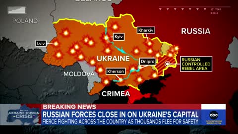 Fighting erupts across Ukraine as Putin’s military invades