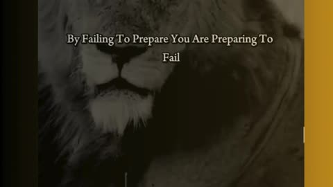 By Failing To Prepare You Are Preparing To Fail...