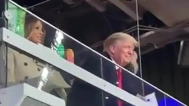 Trump Laughs As Braves Crowd Starts A “Let’s Go Brandon” Chant