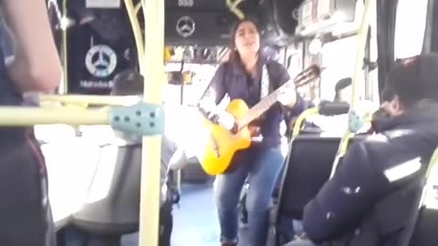 A song with hope on a bus at Montevideo