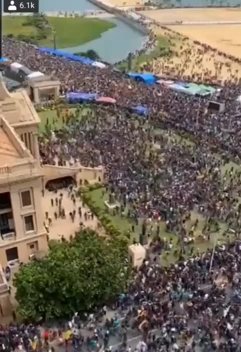 Protesters storm the presidential palace in Sri Lanka's capital.