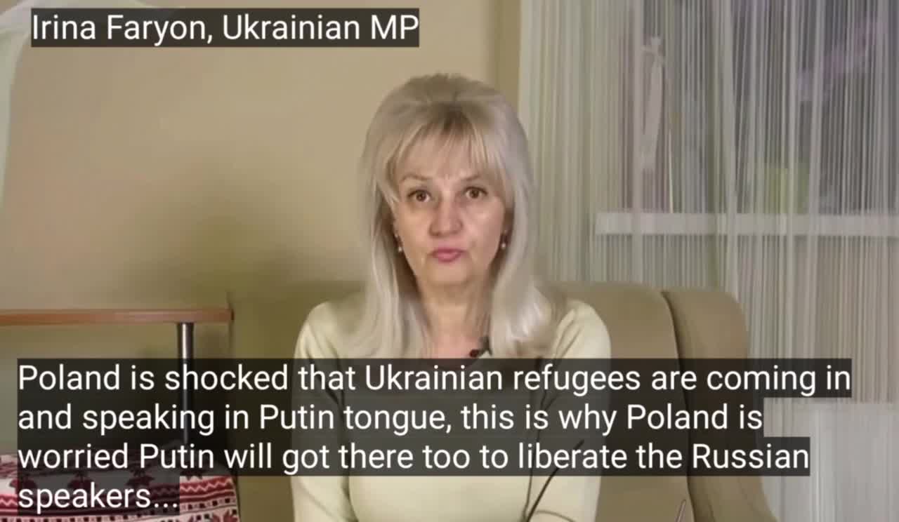 Ukrainian MP insinuates that Russian speaking refugees from Ukraine pose security threat to Poland