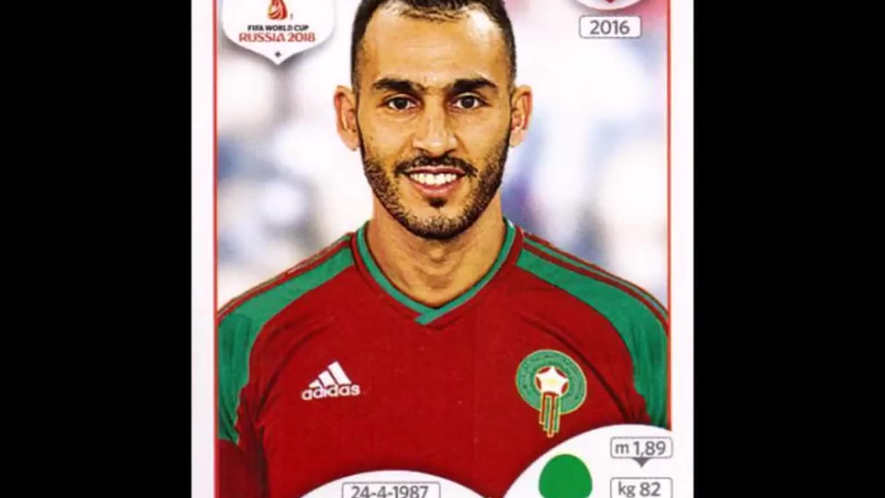 PANINI STICKERS MOROCCO TEAM WORLD CUP 2018