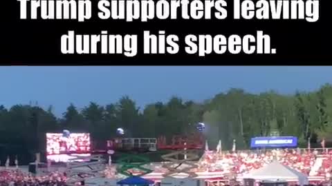 Trump Supporters Leaving During His Speech