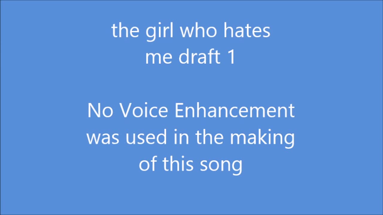 The Girl Who Hates Me - Draft 1 by Mr Smith