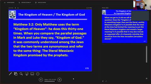 Wednesday April 6, 2022 Lifer of the Messiah 33: Kingdom of Heaven/Kingdom of God