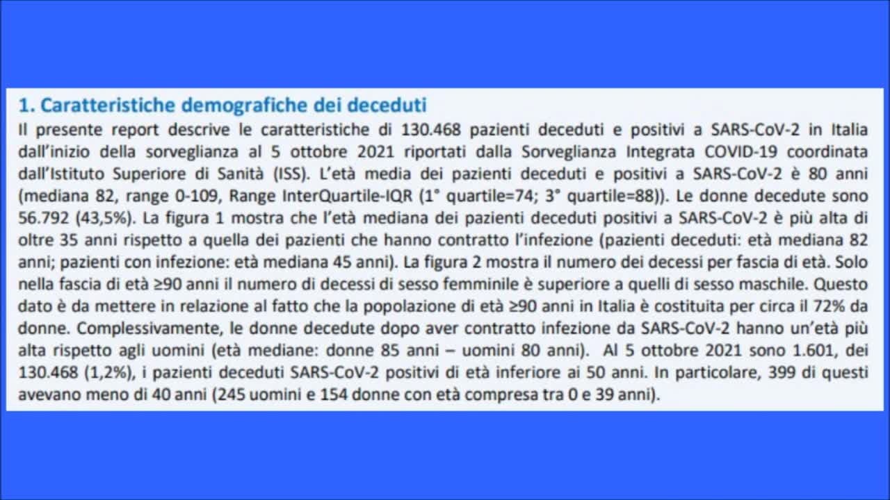 Il COVID ha fatto meno morti dell'influenza - Spiegazione report dell'ISS!
