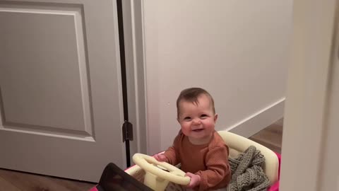 The cutest driver you’ll ever meet 🥰😂 (Funny cute babies part.6 )