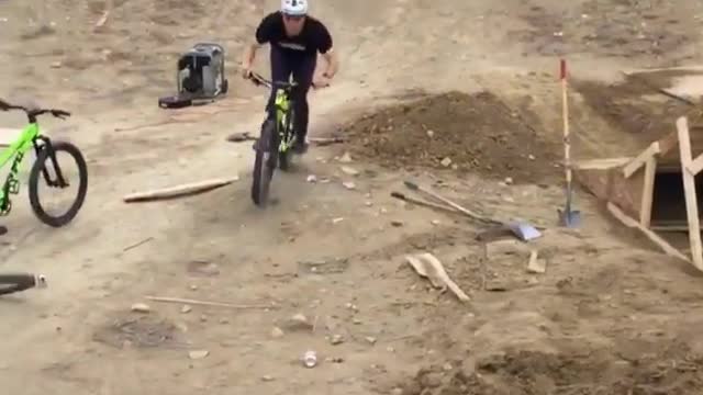 Dirt bike front wheelie faceplant