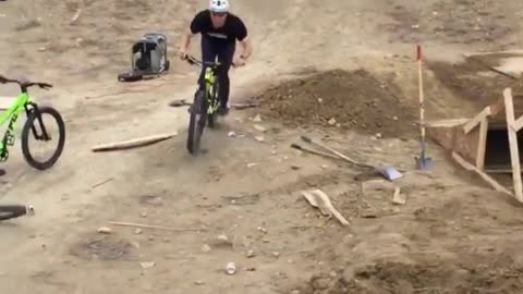 Dirt bike front wheelie faceplant