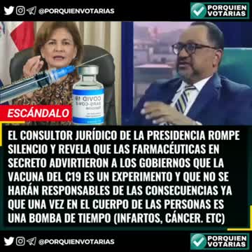 ¡¡SE HUNDE EL BARCO RD!! CONSULYOR JURÍDICO DE LA PRESIDENCIA, ADMITE FRAUDE COVID.