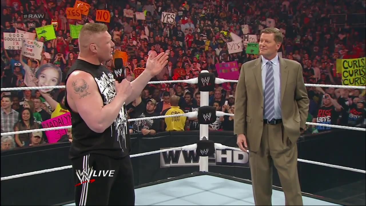 Explosive Brawl: John Cena vs. Brock Lesnar Clearing the Locker Room | Raw, April 9, 2012