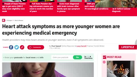 Heart attacks in more younger women! Experts dumbfounded?? (Scotland)