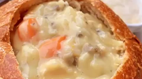 Bread bowl soup