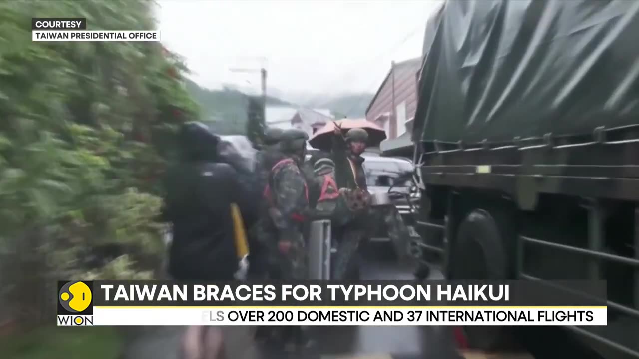 Typhoon Haikui First typhoon to hit island in four years